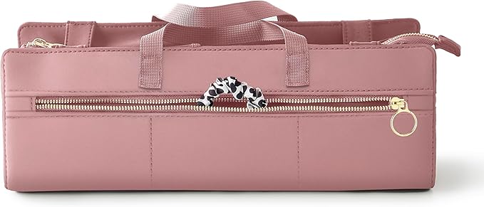 KUSSHI Hair Tools Bag - Oprah’s Favorite Things Winner - Neoprene Hair Tools Travel Bag & Hair Accessories Organizer Case (Mauve)