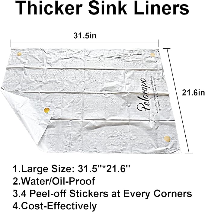 Disposable Hair Beard Catchers, Disposable Sink Liners for Trimming, 50 Pcs Large Sink Covers for Beard Grooming