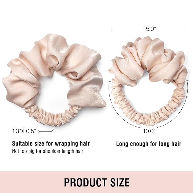 Heatless Curling Scrunchie, Heatless Hair Curler to Sleep In, No Heat Curls for Long Hair, Soft Sleep Hair Roller (Beige)