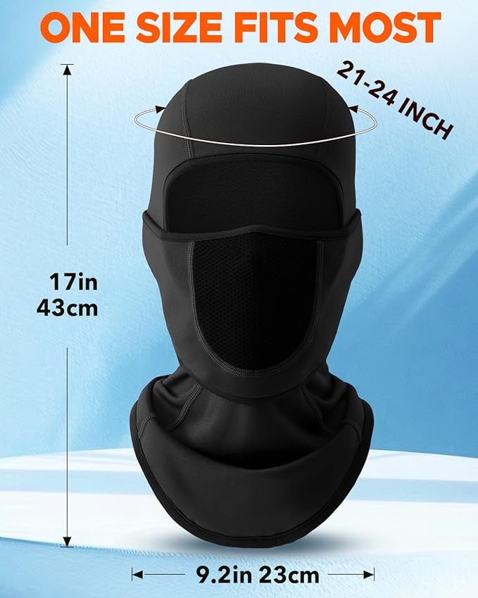 Balaclava Face Ski Mask with Movable Deisgn for Men Women-Fleece Winter Face Covering for Cold Weather Skiing Outdoor Work