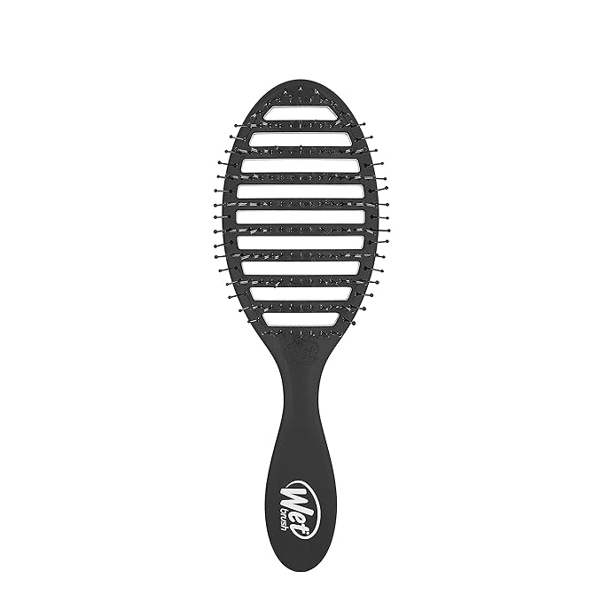Wet Brush Speed Dry Hair Brush, Black, Vented Design & Soft HeatFlex Bristles, Blow Dry Safe, Ergonomic Handle Manages Tangles & Uncontrollable Strands, Pain-Free Hair Accessories