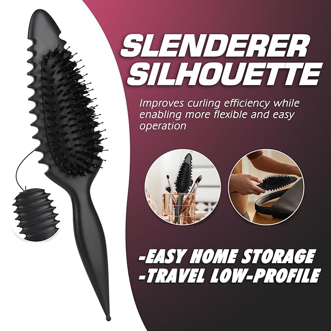 Candy Brush Curl Defining Hair Brush for Effortlessly Detangling Shaping and Styling Curls, Curl Brushes with EdgeLift for All Wet or Dry Hair Types for Women and Girl, Reduce Pulling and Frizzing