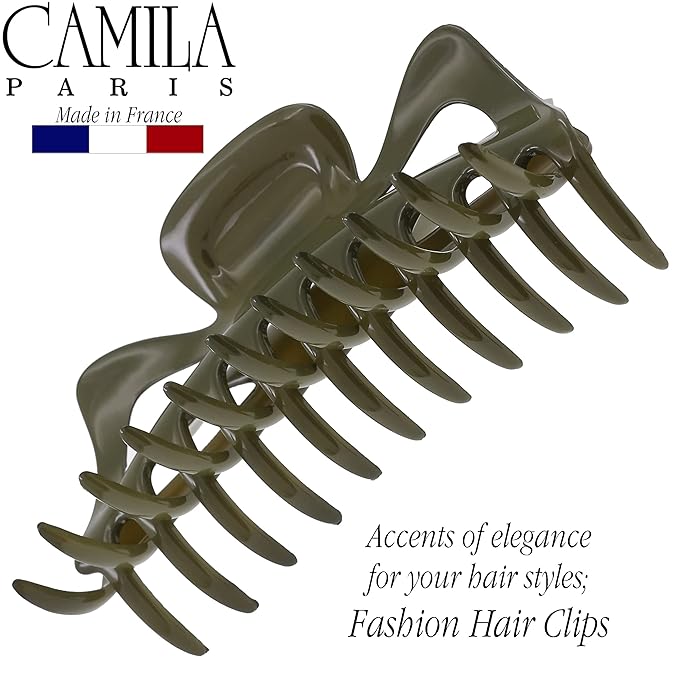 Camila Paris CP3501 French Large Hair Clips for Women Thick Hair for Long Curly Wavy Hair, Girls Hair Claw Clip, Durable Styling Big Claw Clip for Thick Hair, Strong Hold No Slip Grip, Made in France
