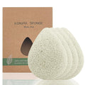 White Facial Cleansing Sponge 4-Pack with Box | SourceTon Soft Plant-Based Face Scrubber Exfoliator | Gentle Facial Sponge for Deep Pore Cleansing & Daily Exfoliating Pads for All Skin Types