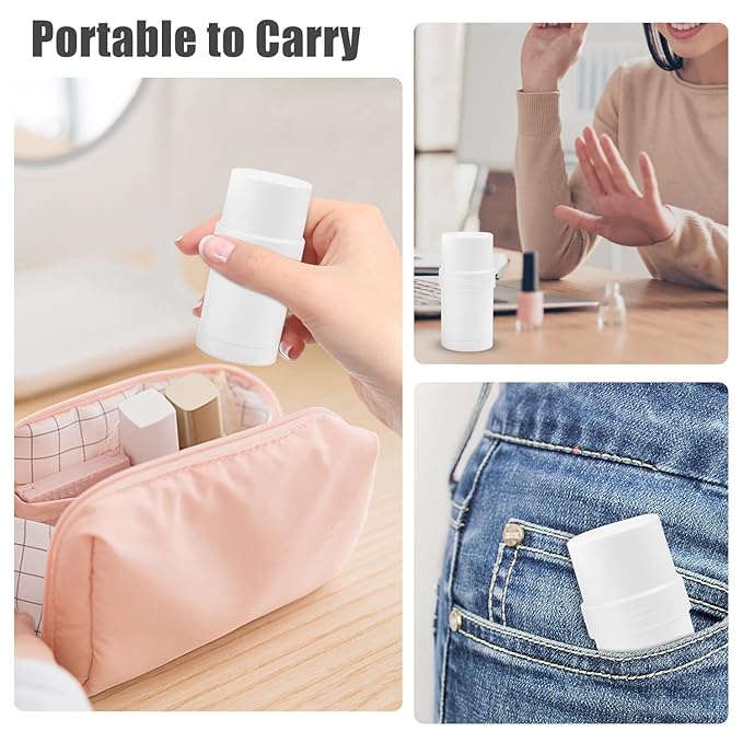 6 Pcs 30ml/1oz Empty Deodorant Containers Twist-Up Stick Tube Round Deodorant Holder for Heel Balm Lotion Bar Crayon Chapstick Homemade Lipstick - White