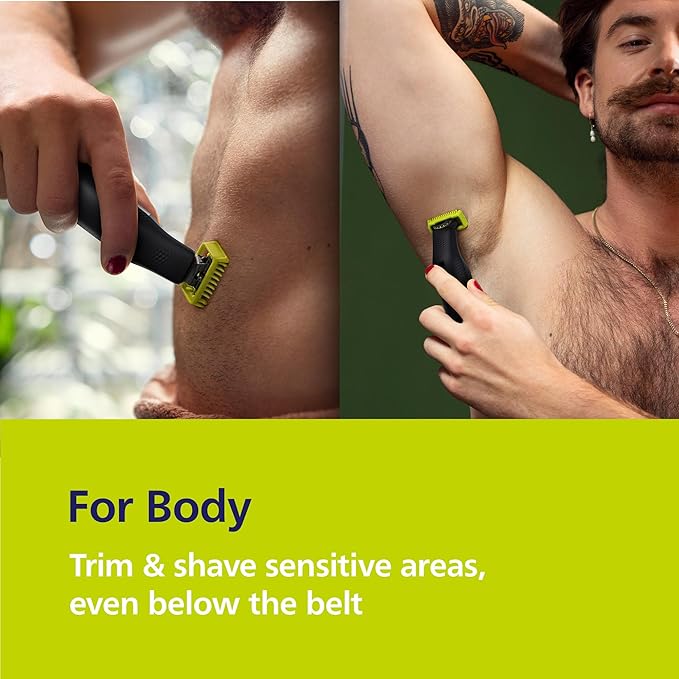 Philips Norelco OneBlade Pro Face+Body Travel Kit Bundle - Philips Norelco OneBlade Pro 360 Face+Body Hybrid Electric Trimmer/Shaver, QP6542/70 +Travel Case, QP401/90