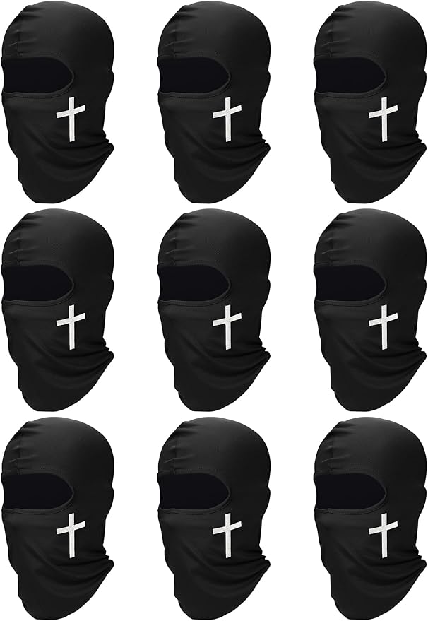 SATINIOR 9 Pack Ski Mask for Men Balaclava Full Face Shiesty Mask Breathable Summer Windproof Hood for Motorcycle Snowboard