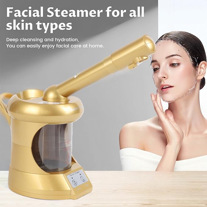 Facial Steamer,Face Steamer for Facial Deep Cleaning, Steamer for Facial for Personal Care or Spa, Moisturizing and Hydrating.
