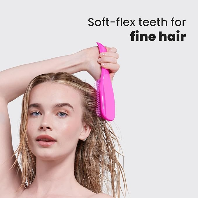 Tangle Teezer Fine Ultimate Detangler Brush, Dry & Wet Hair Brush to Detangle & Reduce Breakage for Fine Hair Types, Runway Pink