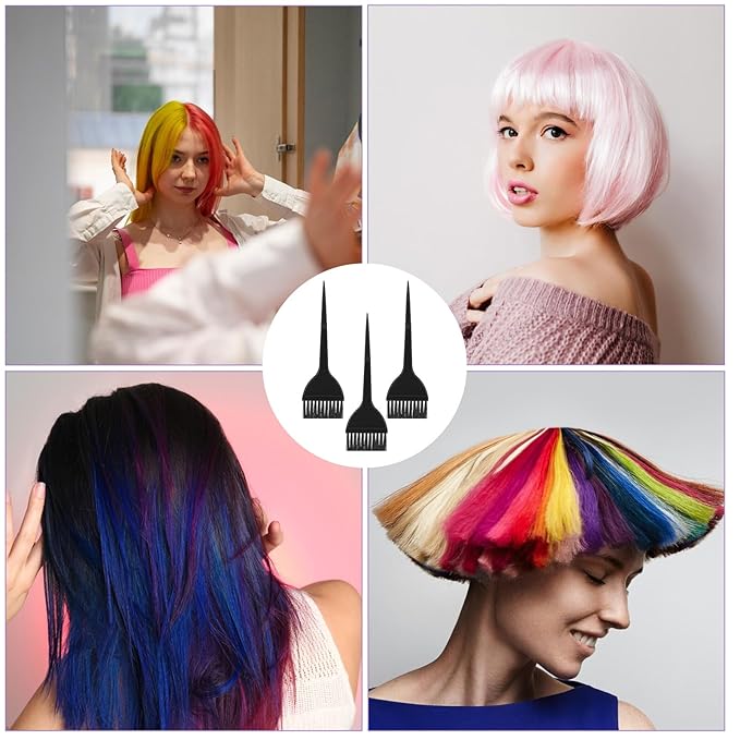 6Pcs Hair Coloring Dye Brush, Hair Color Applicator Brush Salon Accessorises Brushes for Stylist Supplies Salon Supplies Beauty Parlors Shampoo Oils Comb Dying Tools Accessories