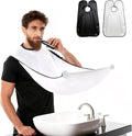 Valentine’s Day Gifts for Him 2 Pack Beard Bib Apron for Men, Hair Catcher for Shaving & Trimming, Easy Clean Beard Cape with Suction Cups, Practical Grooming Gift for Husband, Dad, Boyfriend