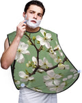 Pansy Perfection Print Beard Bib Shaving Apron, Beard Hair Trimming Cape Gift For Dad