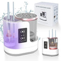 3 IN 1 Electric Makeup Brush Cleaner Machine With Makeup Brush Dryer-Holder-Portable Automatic USB Cosmetic Brushes Cleaner Tool for All Size Beauty Makeup Brush Set,Eyeshadow, Blush Brush (white)