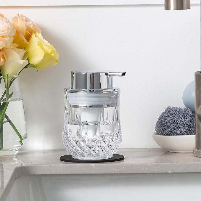soap Dispenser (Foam-Clear/Silver -1PACK)