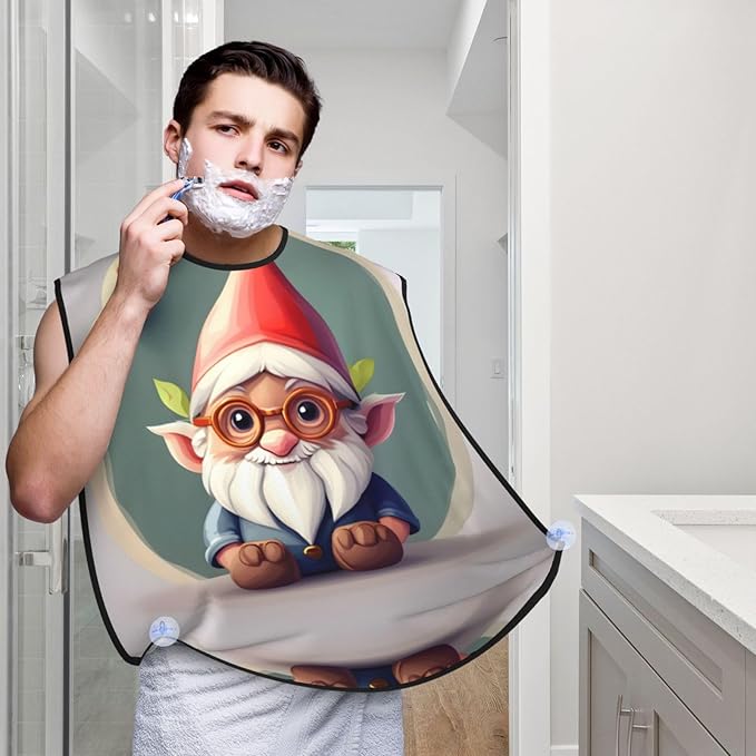 Tahiti Beach Print Beard Bib Shaving Apron, Beard Hair Trimming Cape Gift For Dad