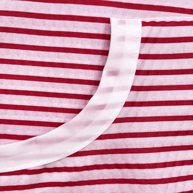 Betty Dain Seersucker Classic Barber Cutting/Styling Cape, Classic Seersucker Stripe, Soft, Machine Washable Nylon Fabric, Repels Hair, Snap Closure at Neck, Red/White Stripe, 45 x 54 inches