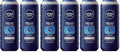 Nivea Men Relax 3-in-1 Body Wash, Lavender and Sandalwood Scented Men's Body Wash Cleanses Face, Body and Hair, 16.9 Fl Oz Bottle, Pack of 6