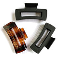 Hair Claw Clips Large 4 Inch Matte Clear No Slip Big Rectangle Jaw Clip Clamp for Thick Hair Women, 3 Pack