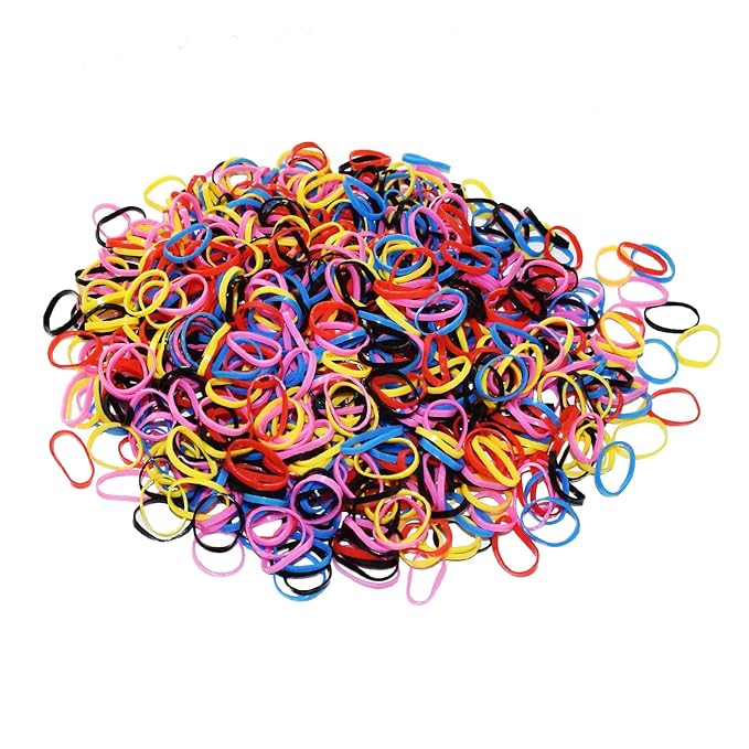 Baby Hair Ties Elastic Hair Rubber Bands,400pcs Multi Color Small Hair Holder Hair Tie for Kids Girls