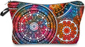 Deanfun Cosmetic Bag for Women, Mandala Flowers Waterproof Makeup Bags Roomy Toiletry Pouch Travel Accessories Gifts (51555)