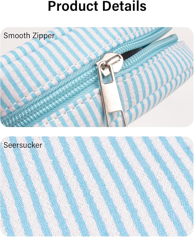 2Pcs Mini Makeup Bag, Small Makeup Pouches for Purse Cute Cosmetics Bag Pouch with Slip-in Pockets Small Travel Toiletry Bag Zipper Makeup Aesthetic Accessories Storage Bag
