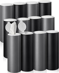 Mifoci 12 Pack Car Tissue Holder with Facial Tissues, Cylinder Car Tissues Box for Vehicle Cup Holders Refill Round Container (Black, Gray)