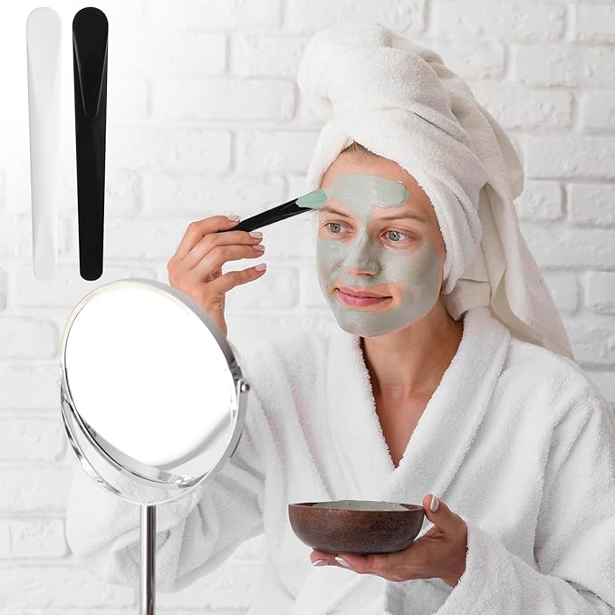 10Pcs Plastic Cosmetic Spatula Reusable Cosmetic Mask Mixing Spoon Spatulas Stick Applicator Beauty Facial Tools for Facial Skin Care DIY Mask Mixing and Sampling Tool