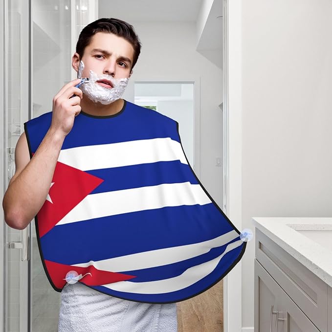 Flag Of Bangladesh Print Beard Bib Shaving Apron, Beard Hair Trimming Cape Gift For Dad