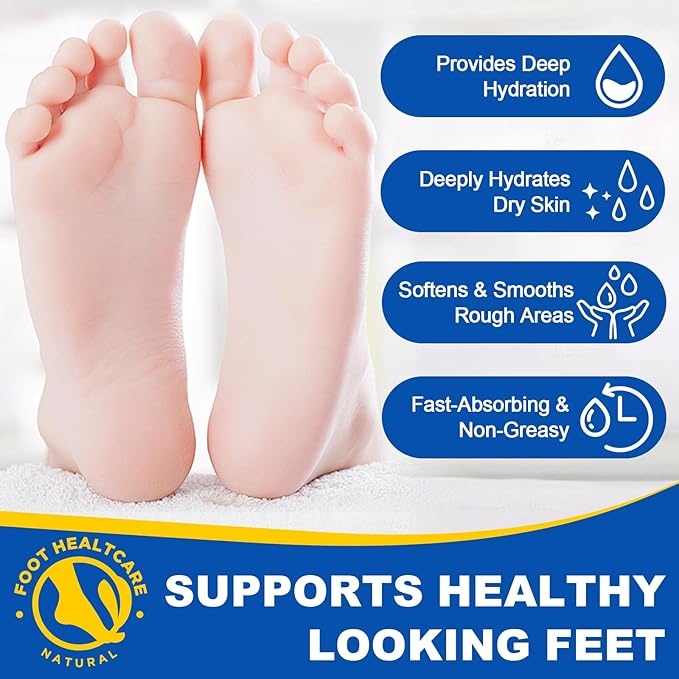 60% Urea with 2% Salicylic Acid Urea Foot Care Stick, 2PCS Heel Stick for Cracked Feet, Foot Care Cream Moisturizer for Dry Cracked Feet, Knees, Elbows, Hands