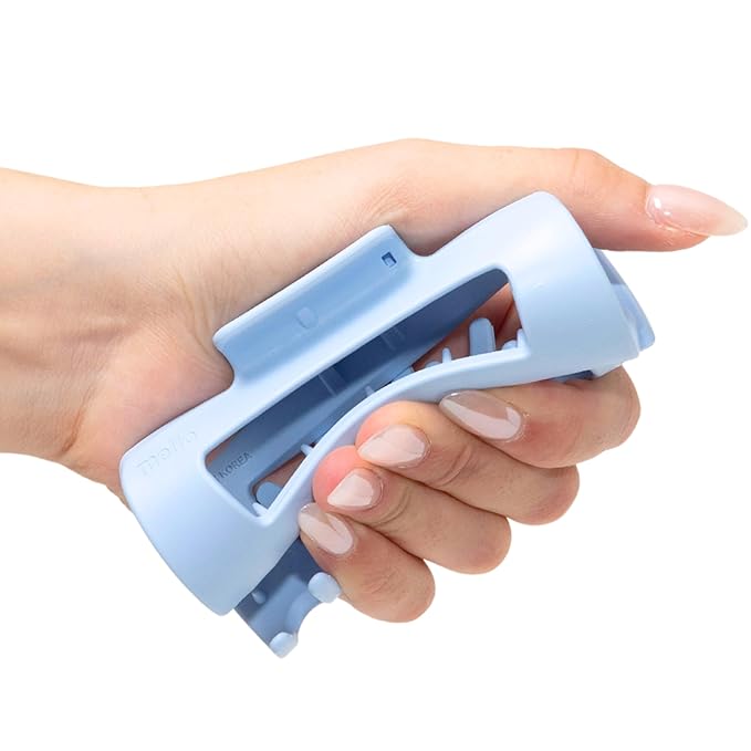The Original Mello Hair Claw Clip Squishy Claw Clip Made in Korea Patent Pending 30021976 (Light Blue, Medium)