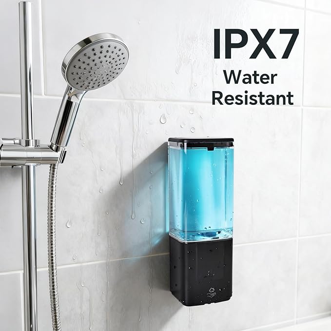 LAOPAO Soap Dispenser, Automatic Soap Dispenser Wall Mount Rechargeable Foaming Soap Pump for Bathroom Kitchen, Touchless Foam Soap Dispenser for Dish/Hand/Shower Soap, Home & Commercial, 540ml, Black