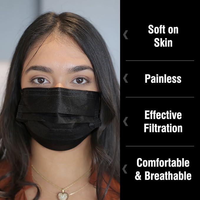 WECARE Disposable Face Mask Individually Wrapped - 50 Pack, Printed Masks - 3 Ply
