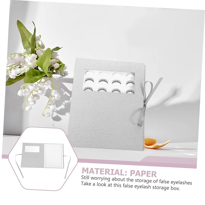 Mikinona 1pc Lash Storage Case for Eyelash Packing Box with Window Lightweight and Portable Fake Eyelash Holder Protects False Lashes From Damage