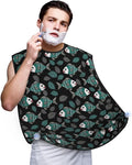 Beard Shaving Cape with Suction Cups, Beautiful Ethnic Fish Shave Bib, Non-Stick Waterproof Hair Catcher, Grooming Bib for Men Husband