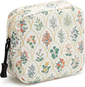 Small Makeup Bag for Purse,Mini Cosmetics Bag cute Zipper corduroy Cosmetic Pouch Storage Pouch Travel Toiletry Organizer for Women Girls(Multi-Plants)