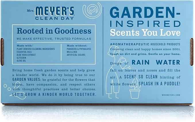 MRS. MEYER'S CLEAN DAY Foaming Hand Soap Concentrated Refills, 4 Concentrated Refills (2 Fl. Oz each), Rain Water Scent, Makes 40 Fl. Oz. of Foaming Soap Total