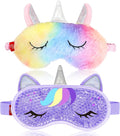 Cooling Eye Mask and Sleep Mask Cover Rainbow Birthday Cute Gifts Teens Women, Cold Warm Compress for Dry Eyes Spa at Home Travel Plush Blindfold Sleeping