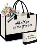 Mother of the groom Gifts, Wedding Gifts for Mom from Daughter Son, Mother of the groom Canvas Tote Bag, Unique Mom Gift for Christmas Honeymoon, Bridal Shower Gift