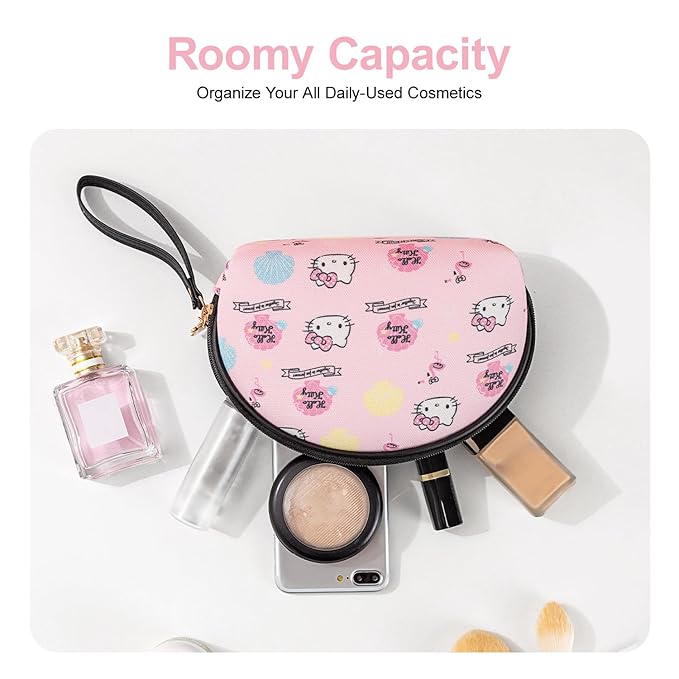 Vimanllie Travel 2PCS Cosmetic Bag Makeup Bags,Portable Toiletry Organizer,Storage Bags for Women,Cute Compact,Small Purse for Keys,Practical Storage Pouch for Girls