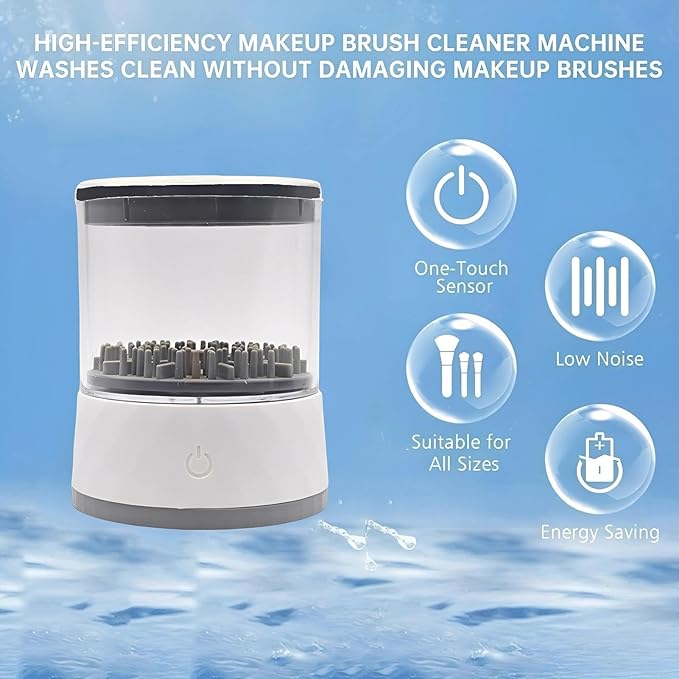 1PC Electric Makeup Brush Cleaner Machine, Portable Deep Clean Washer for Cosmetics Brushes, Fast & Easy Cleaning Tool