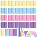 480 Count Compressed Facial Sponges, PVA Makeup Removal & Cleansing Pads, Reusable Exfoliating Face Wash Sponges for Women & Estheticians (Yellow, Purple, Blue, Pink) - 4 Colors, 3.3 Inch Diameter