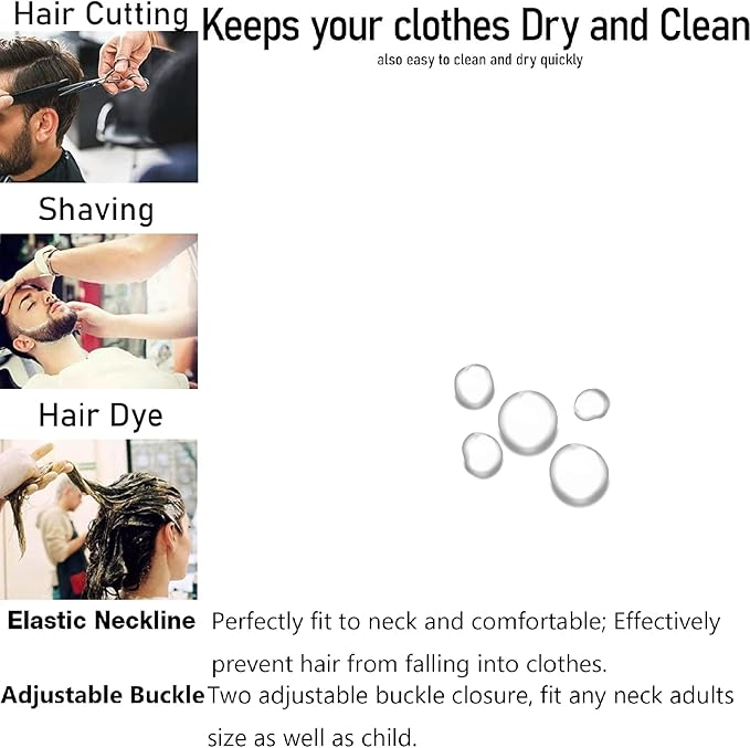 visesunny Professional Barber Cape Polyester Hair Cutting Salon Cape Apron Anti-Static Beard Bib Grooming Apron