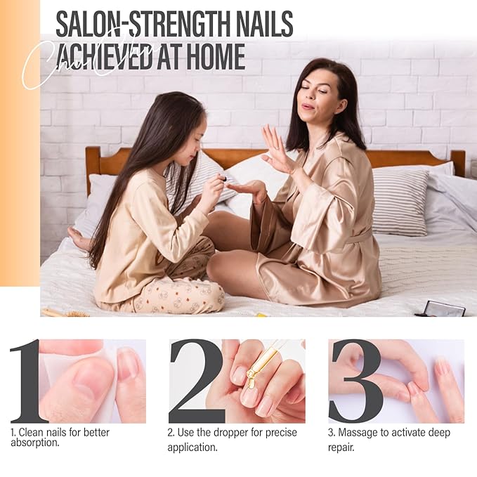 CHUCHU Nail Cuticle Oil Strengthener - Orange Scent Repair Growth Moisturizing Treatment - Natural Jojoba Vitamin B & E for Dry Cracked Nails