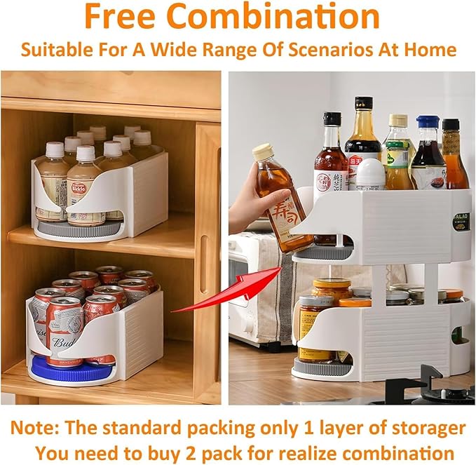 Refrigerator Lazy Susan Turntable, 360°Rotate Fridge Turntable Organizer,Organization & Storage Rotating Shelves for Pantry Kitchen Cabinet Dining Table Counter top Vanity (1)