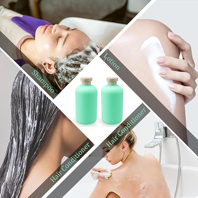 Shampoo and Conditioner Bottles 16.9oz 2 Pack Travel Bottles for Toiletries