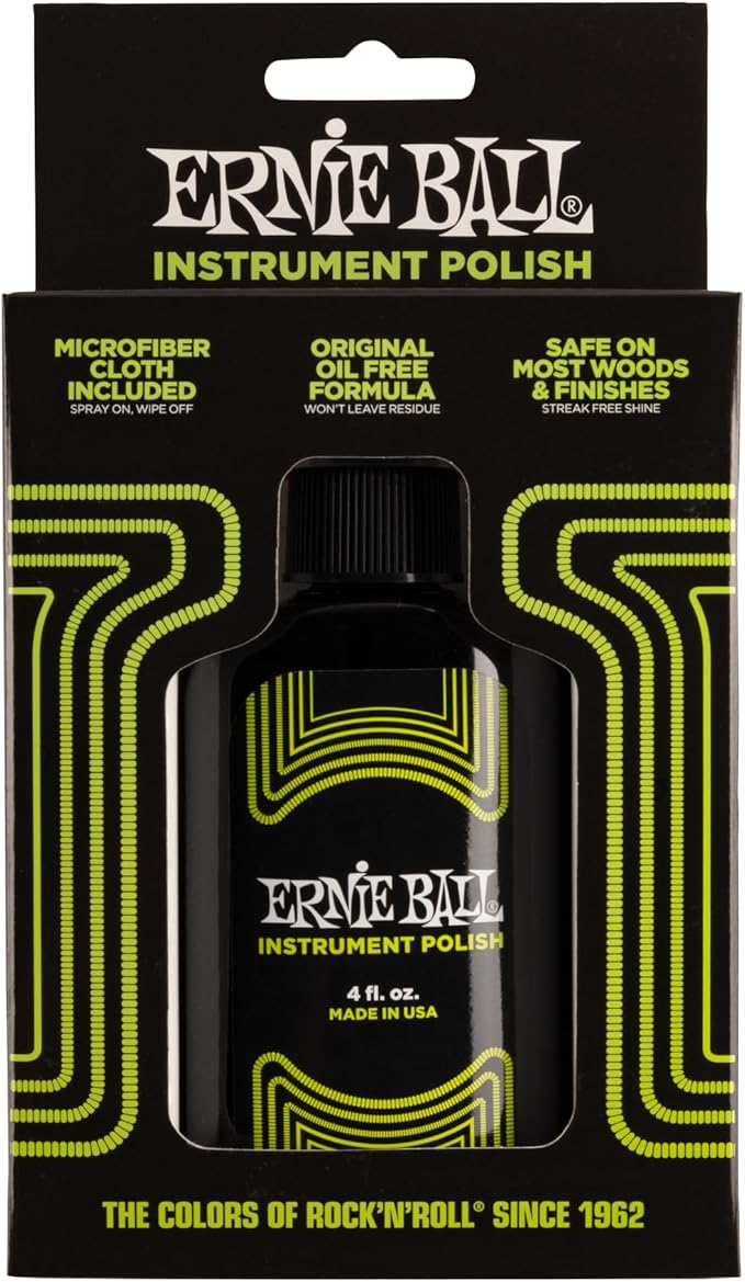 Ernie Ball Instrument Polish with Microfiber Polish Cloth (P04222)