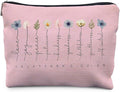 Christian Gifts Makeup Bag, Floral Christian Cosmetic Bags for Women, Galatians 5:22-23 Bible Verse Makeup Pouch, Faith Based Gifts Zipper Pouch(pink)