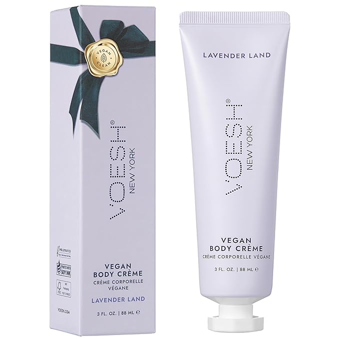 VOESH Vegan Body Creme - Skin Moisturing Cream, K-Beauty Korean Skincare, Lavender Land - 3oz
