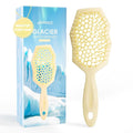 AIMIKE Glacier Detangling Brush, Pain-Free Detangler Brush for Curly Hair Wet & Dry Use, Glide Through Tangles with Ease, Vented Hair Brush for Women's 2c to 4c Curls, Cream Yellow