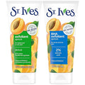 St. Ives Face Scrub, Exfoliant Variety 2-Pack, Fresh Skin & BHA Apricot Scrubs, 6 Oz Ea